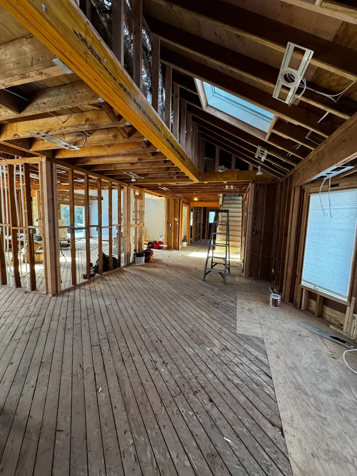 Demolition and rebuild stage from a Long Island full home renovation project